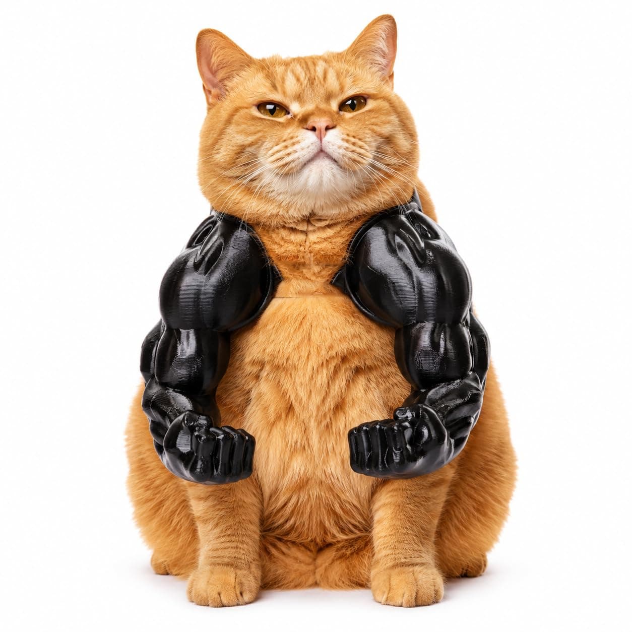 Cat Muscle Arms Hilarious 3D Printed Costume  Comfy Pet Shoulder Attachment For Feline Cosplay. Lightweight PL