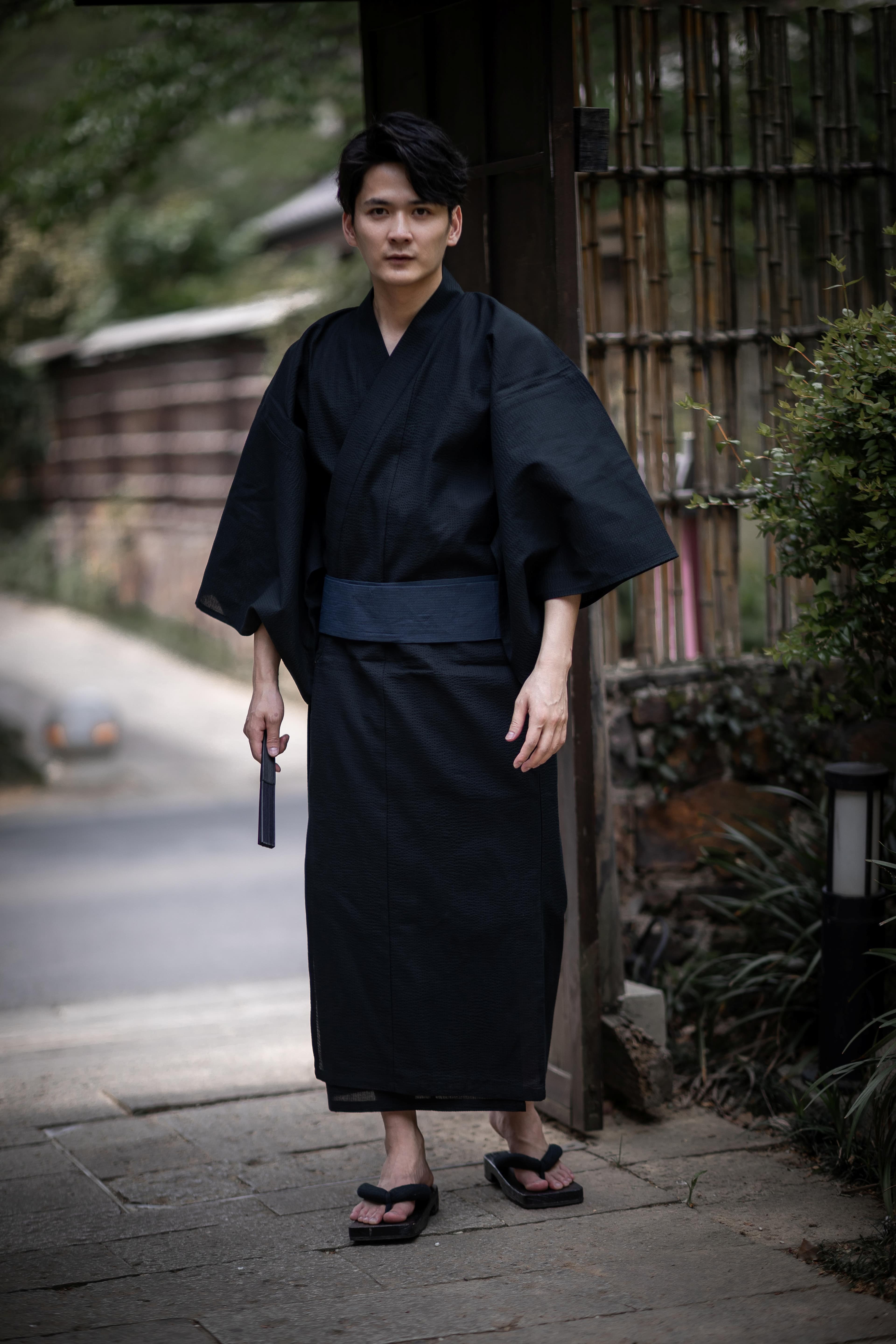 Japanese Yukata Set, Traditional Japanese Bathrobe Loungewear, Summer Festival Fireworks Show Outing Wear, Hom