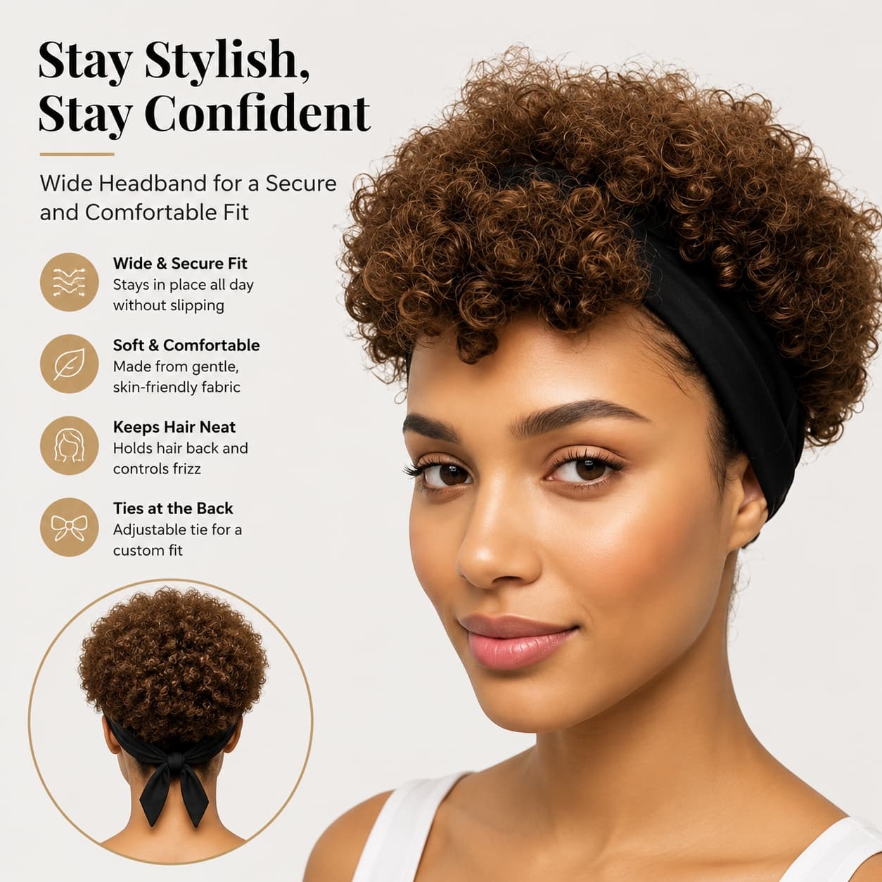 Human Hair, Brown Short Curly Wig, No Glue Required, Fluffyand Curly, Specially Designed For Black Women, Ultr