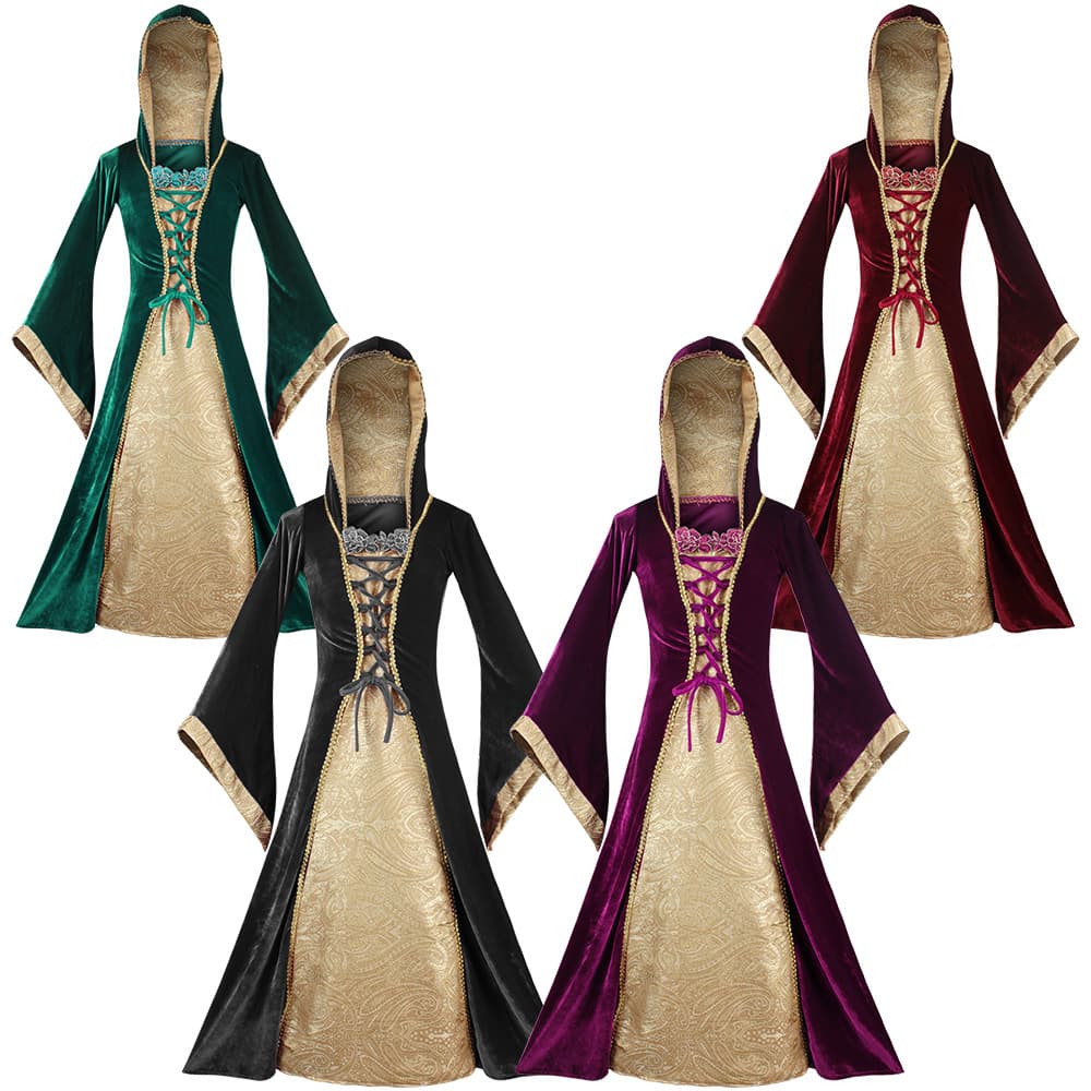 Halloween Cosplay Costume European Retro Court Gown