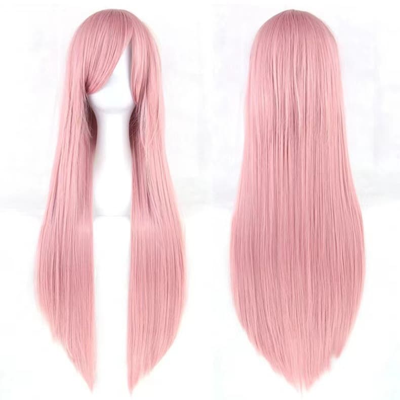 Cosplay Versatile Side-swept Bangs Long Straight Hair Multicolor