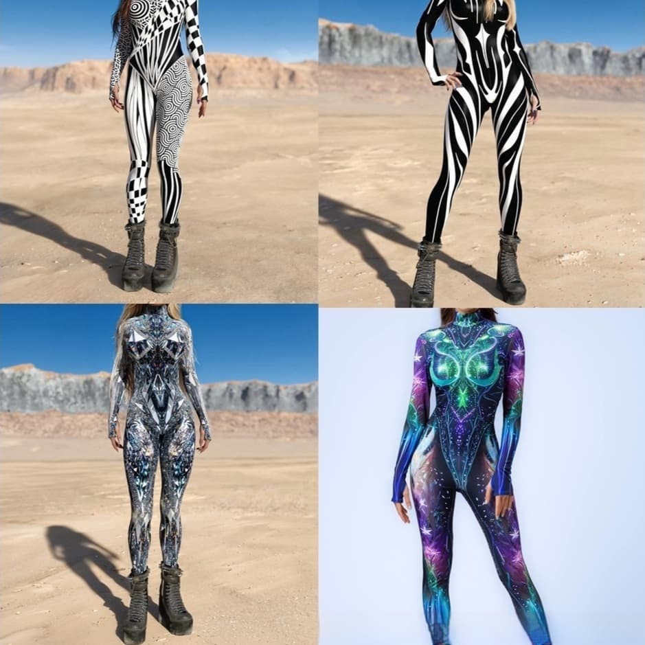 Halloween Tights 3D Digital Printing One-piece Play Costume